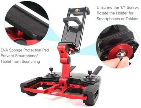 Mavic Mini Air 2 Pro Tablet Holder Foldable Aluminum Extender Remote Controller Holder with Lanyard for Mavic Air Pro Mavic 2 Zoom Spark Air 2 Mavic Mini 2 Controller Accessories in Kuwait