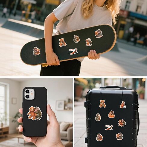 60PCS Punch Monkey Stickers, Funny Punch the Monkey Aesthetic Stickers for Water Bottles, Laptops, Phone Cases in Kuwait
