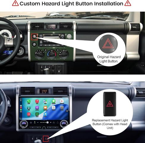 15-inch 8 Core 6+128GB Car Radio Stereo for 2007-2021 Toyota FJ Cruiser, Plug and Play Android 13 Head Unit with Wireless CarPlay/Android Auto/2K Touch Screen/4G LTE/5Ghz WiFi in Kuwait