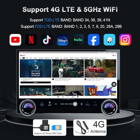 15-inch 8 Core 6+128GB Car Radio Stereo for 2007-2021 Toyota FJ Cruiser, Plug and Play Android 13 Head Unit with Wireless CarPlay/Android Auto/2K Touch Screen/4G LTE/5Ghz WiFi in Kuwait