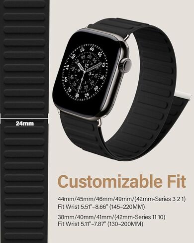 Patented Magnetic Link Sport Band Compatible with Apple Watch Bands Men 44mm 45mm 46mm 49mm 42mm 41mm 40mm 38mm Women, Nylon Sport Loop Strap for iWatch Ultra 3 2 1 SE Series 11 10 9 8 7 6 5 4 3 2 1 in Kuwait