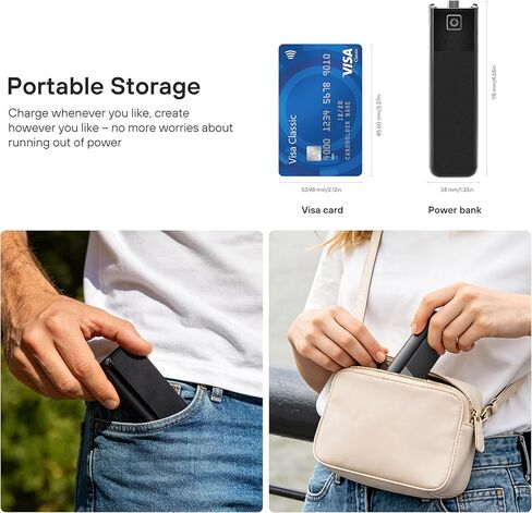 مقبض بطارية لملحقات DJI Osmo Pocket 4، مقابض بطارية شحن سريع لجهاز Xtra Muse، منفذ USB-C مدمج وخيط 1/4 محجوز in Kuwait