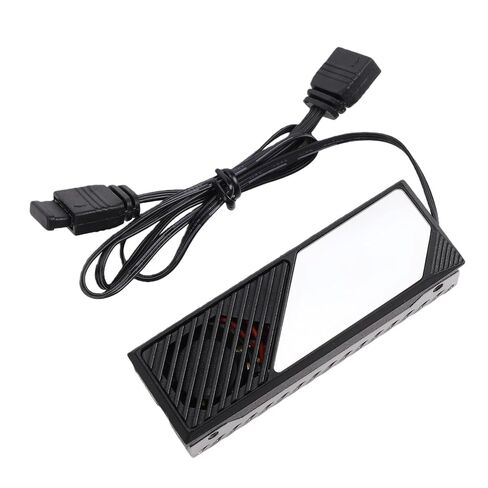 M.2 SSD Heatsink, Aluminum Alloy Cooler, High Speed Fan Cooler with Built in Fans & RGB Lighting, Thermal Silicone Pads for 2280 NVMe SSD, Compatible with Aura Sync (Black) in Kuwait