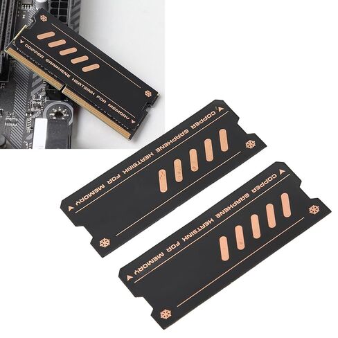 Yunseity 4 Pcs Laptop Memory Heatsink, Precise Heat Conduction Rapid Cooling Copper Graphene DDR4 DDR5 Memory Cooler, with Pure Copper Graphene Material, for M.2 Slot Laptop in Kuwait