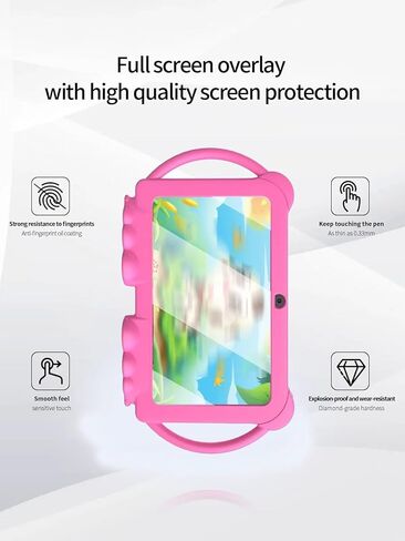واقي شاشة لجهاز HOTTABLET HTQ8K مقاس 7 بوصات يعمل بنظام Android 12، صلابة 9H، مضاد للخدش، مقاس منحني، حساس للمس، خالي من الفقاعات، سهل التركيب، عبوتان in Kuwait