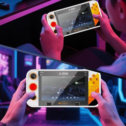 واقي شاشة مكون من قطعتين لجهاز My Arcade Atari Go، واقي شاشة من الزجاج المقسى، طبقة حماية شفافة عالية الدقة 9 صلابة مضادة للخدش وخالية من الفقاعات in Kuwait