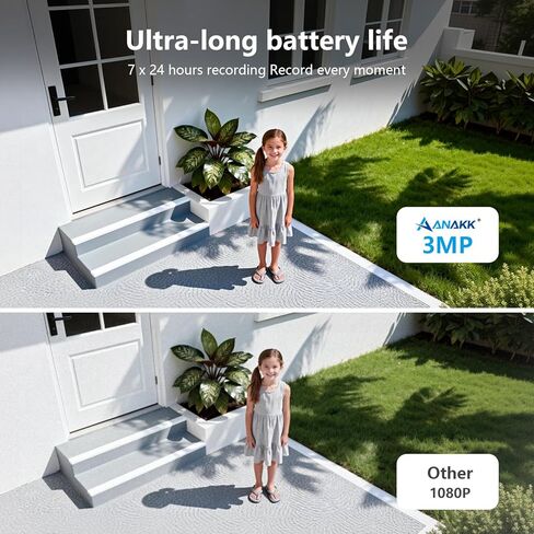 4MP Security Cameras Wireless Outdoor, No Subscription & Solar Powered, 5G/2.4G WiFi Cameras for Home Security with Motion Detection, 2 Camera Kits with 64GB Local Storeage, IP65, No Monthly Fee in Kuwait