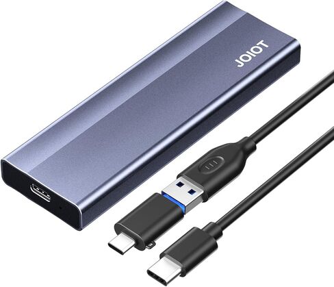 حاوية JOIOT SSD USB C 10 جيجابت في الثانية M.2 NVMe SSD إلى محول USB USB 3.2 Gen 2 غلاف خارجي من سبائك الألومنيوم SSD لمفتاح M & M+B NVMe SSDSs 2230/2242/2260/2280 in Kuwait