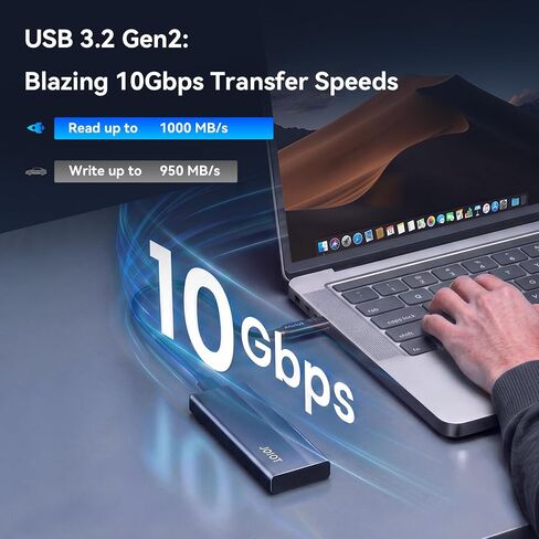 حاوية JOIOT SSD USB C 10 جيجابت في الثانية M.2 NVMe SSD إلى محول USB USB 3.2 Gen 2 غلاف خارجي من سبائك الألومنيوم SSD لمفتاح M & M+B NVMe SSDSs 2230/2242/2260/2280 in Kuwait