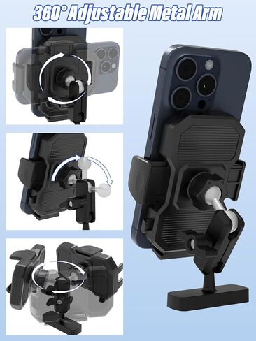Magnetic Phone Holder for Tractor, Upgraded N56 Strong Magnet Cell Phone Mount with Adjustable Metal Arm, 360° Rotatable, One-Button Release for 4-7" iPhone/Galaxy/Android Cellphone in Kuwait