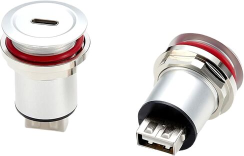 USB 2.0 إلى USB 3.1 C موصل تركيب لوحة مضمن USB أنثى إلى النوع C أنثى ملولبة ثابتة فلوش جبل تمر عبر محول لنقل البيانات شحن سريع (1 قطعة) in Kuwait