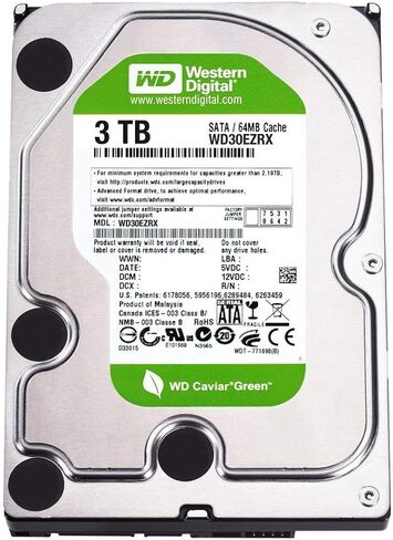 WESTERN DIGITAL WD30EZRS Caviar Green 3TB 64MB cache SATA 3.0Gb/s 3.5 internal hard drive (Bare Drive) (Renewed) in Kuwait