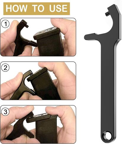 Glock Magazine Disassembly Tool Kit - Fast & Safe Disassembly Tool for Glock 17/19/22/23/26/27/34/35 with Cleaning Brush & Pins, Durable Polymer & Steel Construction in Kuwait