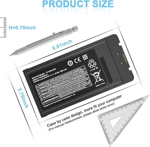 CF-VZSU0PW CF54 Laptop Battery Replacement for Panasonic TOUGHBOOK CF-54 Mk1 Mk2 Mk3 Series 54 Gloved Multi Touch, 54 Lite, 54 Performance, 54 Prime CF-VZSU0PR CF-VZSU0GW CF-VZSU0KR-CF54 in Kuwait