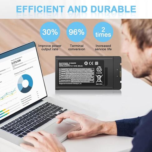 CF-VZSU0PW CF54 Laptop Battery Replacement for Panasonic TOUGHBOOK CF-54 Mk1 Mk2 Mk3 Series 54 Gloved Multi Touch, 54 Lite, 54 Performance, 54 Prime CF-VZSU0PR CF-VZSU0GW CF-VZSU0KR-CF54 in Kuwait