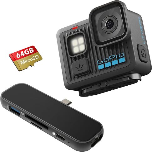مجموعة GoPro LIT Hero ذات قبضة اليد العائمة - خفيفة الوزن، 4K، كاميرا عمل مقاومة للماء مع شاشة تعمل باللمس in Kuwait