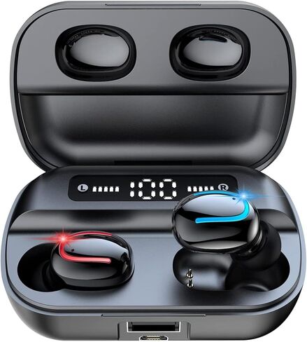 Wireless Earbuds, Bluetooth 5.3 Ear Buds LED Power Display Headphones Bass Stereo, Bluetooth Earbuds in-Ear Noise Cancelling Mic, 40H Playback Mini Case IP7 Waterproof Sports Earphones in Kuwait
