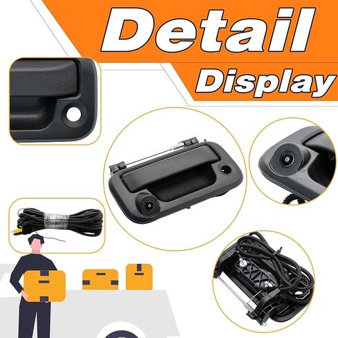 Backup Camera Tailgate Handle Compatible with 2005-2014 Ford F150, 2008-2016 F250 F350 F450 F550 Super Duty, 2007-2010 Explorer, 2006-2008 Lincoln 170° Viewing Angle Replaces# 8L3Z9943400AC in Kuwait