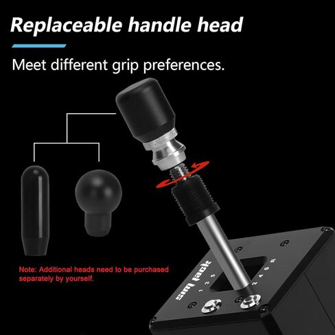 Simjack PC USB Simracing Simulator Shifter 6+R H Gear Shifter For Logitech G27 G29 G25 G920 & Thrustmaster T300RS/GT ETS2 Sim Gear Shift PC Racing Game in Kuwait