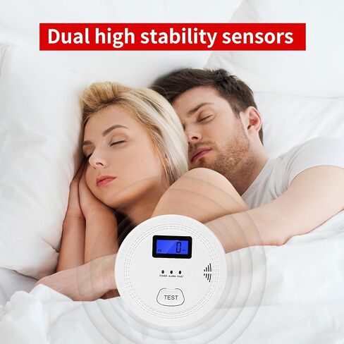 4 عبوات، كاشف، 2 في 1، أجهزة كشف، إنذار 85 ديسيبل، شاشة LCD، سهلة التركيب in Kuwait
