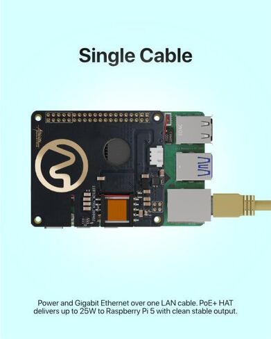 Argon Industria POE+ HAT 27W for Raspberry Pi 5 | PoE+ HAT for Pi 5, Compatible with Raspberry Pi 5 case | IEEE 802.3af/at Network Standard Compliant in Kuwait
