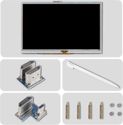 5 Inch HDMI Resistive Touch Screen TFT LCD Display, HD 800x480 LCD Display with HD Adapter, Touch Pen, Compatible with Raspberry Pi 5/4/3/2B/Zero, Banana Pi, Jetson Nano, Windows 11/10/8/7 in Kuwait