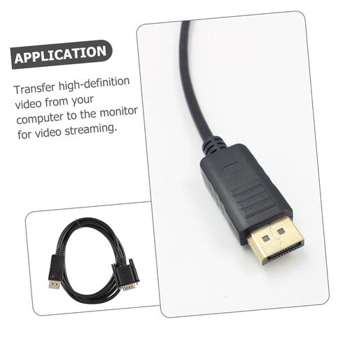 Vaguelly Displayport to Vga Cable High Performance to Vga Adapter for Desktop Monitors Projectors and Supports Resolution Secure Connection with Latch Design in Kuwait
