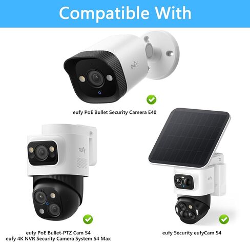 Gutter Mount for eufy PoE NVR Security System S4 Max,eufyCam S4 and eufy PoE Bullet-PTZ Cam S4 Security Camera (White) in Kuwait