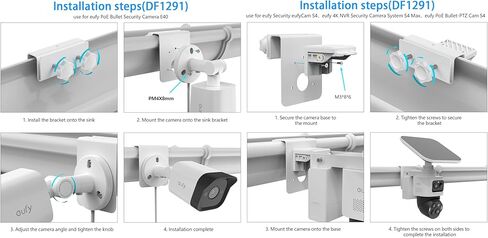Gutter Mount for eufy PoE NVR Security System S4 Max,eufyCam S4 and eufy PoE Bullet-PTZ Cam S4 Security Camera (White) in Kuwait