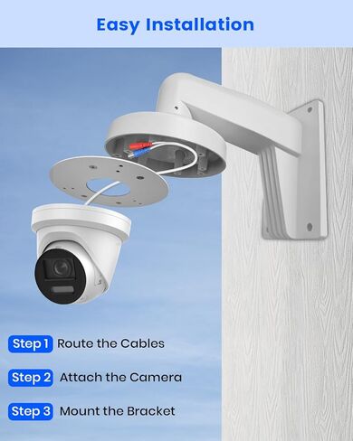KU-DS-1273ZJ-130-TRL دعامة تثبيت على الحائط مصنوعة من سبائك الألومنيوم مع صندوق توصيل لكاميرات HIK المقببة in Kuwait