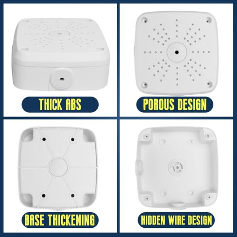 5" Security Camera Base Junction Box, Universal Electrical Box for CCTV Surveillance Cameras, Plastic Waterproof Junction Box Mount Bracket (5" Square Mount Junction Box) in Kuwait