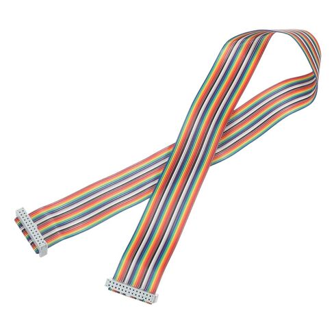 Generic IDC Rainbow Wire Flat Ribbon Cable 2.54mm Pitch 26 Pin Connection Line FC Dual Female Gray Connector for DIY Experiment 2 Ft Length 1 Pcs in Kuwait