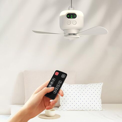 مروحة سقف USB تعمل على إنشاء دوران هواء منعش سقف USB للتخييم هواء منعش بطارية 8000 مللي أمبير في الساعة in Kuwait