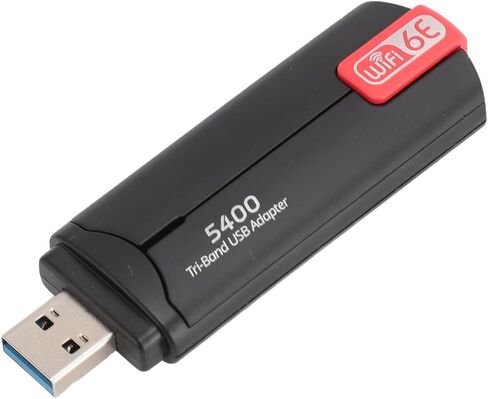 محول واي فاي USB بسرعة 5400 ميجابت في الثانية، محول شبكة لاسلكية WiFi 6E مع نطاق 2.4G 5G 6G USB3.0، لأجهزة الكمبيوتر المحمول المكتبية Wins 10 11 in Kuwait