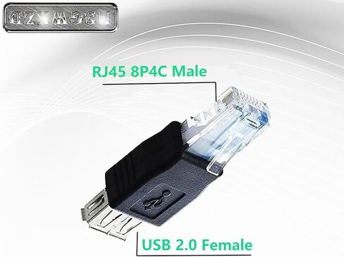 RJ45 إيثرنت ذكر إلى USB شاحن أنثي USB2.0 إلى RJ45 محول تحويل للكمبيوتر المحمول راوتر كاميرا مودم 2 قطعة in Kuwait