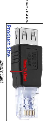 RJ45 إيثرنت ذكر إلى USB شاحن أنثي USB2.0 إلى RJ45 محول تحويل للكمبيوتر المحمول راوتر كاميرا مودم 2 قطعة in Kuwait