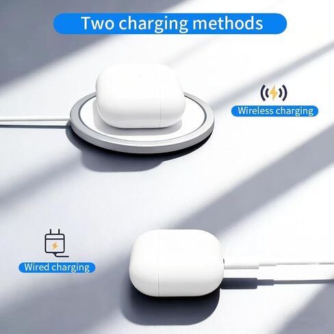 حافظة شحن USB-C لأجهزة AirPods Pro 3، متوافقة مع حافظة شحن AirPods Pro 3 (2025)، بطارية مدمجة بقدرة 450 مللي أمبير في الساعة مع زر مزامنة بلوتوث (سماعات الرأس غير متضمنة) (A8) in Kuwait