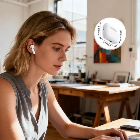 حافظة شحن USB-C لأجهزة AirPods Pro 3، متوافقة مع حافظة شحن AirPods Pro 3 (2025)، بطارية مدمجة بقدرة 450 مللي أمبير في الساعة مع زر مزامنة بلوتوث (سماعات الرأس غير متضمنة) (A8) in Kuwait