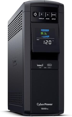 CyberPower CP2000PFCRM2U PFC Sinewave UPS Battery Backup and Surge Protector, 2000VA/1200W, 8 Outlets, AVR, Short Depth 2U Rackmount, UL Certified in Kuwait