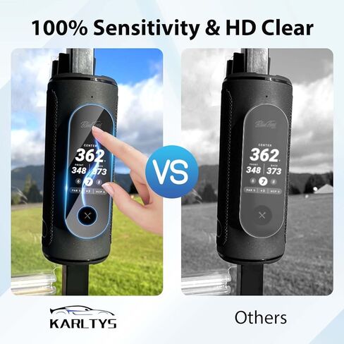 Karltys 2-Pack Screen Protector for Blue Tees Golf Player+ GPS Speaker — Tempered Glass, HD Clear, Anti-Scratch Screen Protector for Golf GPS speaker Accessories in Kuwait