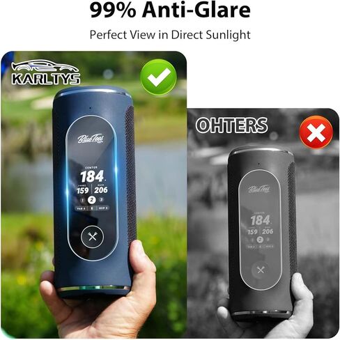 Karltys 2-Pack Screen Protector for Blue Tees Golf Player+ GPS Speaker — Tempered Glass, HD Clear, Anti-Scratch Screen Protector for Golf GPS speaker Accessories in Kuwait