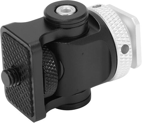 Mini Aluminum Alloy Ball Head Tripod, Cold Shoe Adapter with 1/4 Inch Screw for SLR Camera, 360° Rotatable Compact Mount with Anti - Slip Base for DSLR and Action Cameras (Silver Grey) in Saudi Arabia