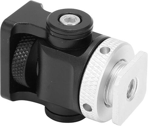 Mini Aluminum Alloy Ball Head Tripod, Cold Shoe Adapter with 1/4 Inch Screw for SLR Camera, 360° Rotatable Compact Mount with Anti - Slip Base for DSLR and Action Cameras (Silver Grey) in Saudi Arabia