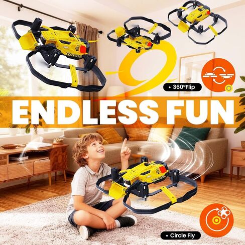 HISINGY SKYbreaker لعبة طائرات بدون طيار للأطفال، طائرات بدون طيار صغيرة صغيرة داخلية للأعمار من 8-12 10-15 12-14 مع أضواء LED، 3 سرعات، أجزاء صغيرة للشحن، هدايا RC Quadcopter للأولاد والمبتدئين in Kuwait