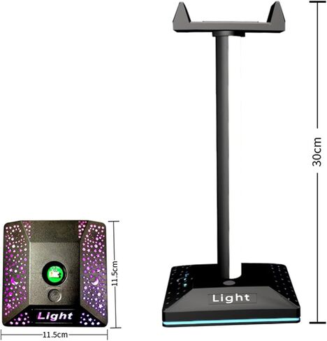 حامل سماعة رأس CLoxks حامل سماعة رأس RGB للألعاب حامل ضوء مع منفذ USB RGB حامل ألعاب خفيف حامل سماعة رأس للكمبيوتر المكتبي وملحقات سماعة رأس الألعاب وخطاف سماعة الرأس in Kuwait