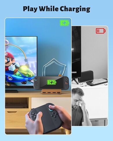 قاعدة توصيل سويتش 2 للتلفزيون، مع محول HDMI 2.0A 4K/60 هرتز، ومنفذ USB 3.0، PD 100 وات، محول تلفزيون سويتش 2 المحمول in Kuwait