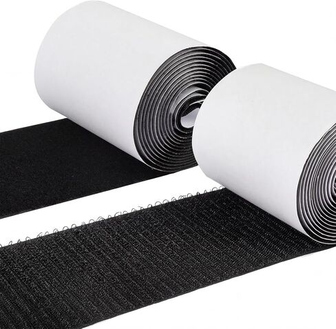 COCOBOO 4 Inch x 9 Feet Hook and Loop Tape for Couch Cushions, Strips with Adhesive, Nylon Self Adhesive Heavy Duty Strips for Home Office School Car and Crafting Organization in Saudi Arabia