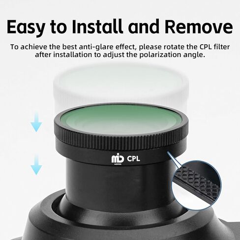 مرشح مستقطب CPL لكاميرا WOLFBOX G840S/G850/G900/G900 Pro 4K Mirror Dash Cam - مرشح عدسة مضاد للوهج يقلل من انعكاسات الزجاج الأمامي، ويعزز اللون والوضوح لتسجيل UHD 2160P in Kuwait