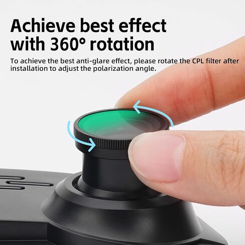 مرشح مستقطب CPL لكاميرا WOLFBOX G840S/G850/G900/G900 Pro 4K Mirror Dash Cam - مرشح عدسة مضاد للوهج يقلل من انعكاسات الزجاج الأمامي، ويعزز اللون والوضوح لتسجيل UHD 2160P in Kuwait