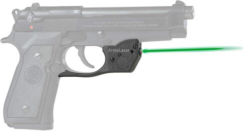 ArmaLaser TR20G مصمم ليناسب Beretta 92 96 M9 92FS 96FS Green Laser Sight GripTouch Activation [لن يناسب 92X أو الإصدارات ذات السكك الحديدية] in Kuwait